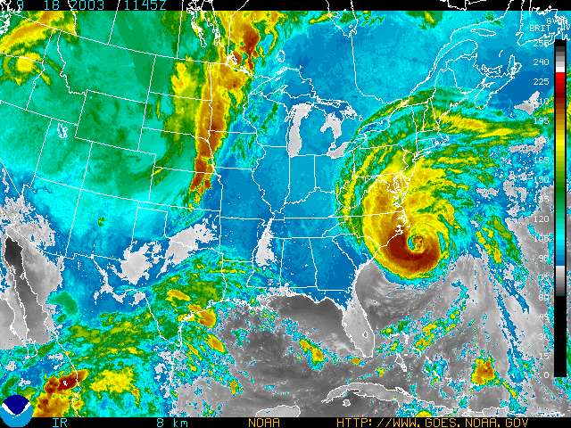 current color enhanced goes east infrared image